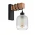 Brilagi - Zidna lampa WOOD GLASS 1xE27/60W/230V borovina/crna/bela