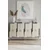 Hanah Home komoda Seza 120, 120 cm, bela / travertin / srebrna