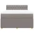 vidaXL Box spring postelja z vzmetnico taupe 160x200 cm blago