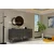 Hanah Home Konzola Line KB150, 150x75x35 cm, Antracit-srebrne boje
