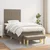Vidaxl Box spring postelja z vzmetnico taupe 80x200 cm blago