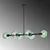 Opviq Luster Benek-15-14475, 103x40x74cm, IP20, Crno-zeleni