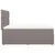Vidaxl Box spring postelja z vzmetnico taupe 140x200 cm blago