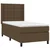 Vidaxl Box spring postelja z vzmetnico temno rjava 90x200 cm blago