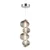 LED luster na sajli BOLLA LED/17W/230V pr. 16 cm sjajni hrom/dimljeno-siva
