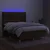 Vidaxl Box spring postelja z vzmetnico LED temno rjava 140x190cm blago