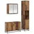 Set namještaja za kupaonicu 3 pcs Staro drvo Konstruirano drvo