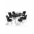 Hanah Home Trpezarijski set, 7 komada, Teget