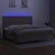 Krevet box spring s madracem LED smeđesivi 200x200 cm tkanina