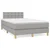Vidaxl Box spring postelja z vzmetnico LED sv. siva 120x190 cm blago