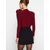 Trendyol Burgundy Double Breasted Collar Accessory Bodysuit
