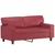 Vidaxl vidaXL Dvosed vinsko rdeč 120 cm umetno usnje