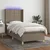 Vidaxl Box spring postelja z vzmetnico LED taupe 100x200 cm blago