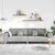 Sofa Oblačnosiva 250 x 77 x 76 cm tkanina