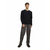 JACK & JONES Pulover JJEBASIC KNIT V-NECK, črna