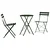 Sklopivi bistro set 3 pcs Šuma Čelik