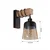 Brilagi - Zidna lampa WOOD GLASS 1xE27/60W/230V borovina/crna/dimljeno braon