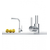 FARS-INOX  Baterija za sudoper 2 cijevi inox 1076