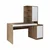 Hanah Home Nora Right radni sto 160 × 157,8 × 60 cm, bela / atlantski bor