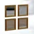 Hanah Home Set 4 ogledala Loza, Zlatno