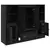Highboard s ladicama 3 pcs Crni hrast Konstruirano drvo
