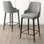 Hanah Home Set barskih stolica Enox, 6 komada, Sivo-crni