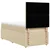 Vidaxl Box spring postelja z vzmetnico krem 90x190 cm blago