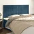 Vidaxl Vzglavje postelje temno modro 180x5x118/128 cm žametno