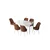 Hanah Home Set Trpezarijski sto i 6 stolica Zen, Terakota