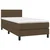 Vidaxl Box spring postelja z vzmetnico temno rjav 90x190 cm blago
