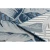 eoshop Preproga Structural BOTANIC 65242 Perje, cikcak plosko tkano za balkon, teraso - temno modra ( - Velikost: 176x270 cm)