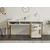 Hanah home Radni sto 150x75,8x58,4cm Belo-Zlatni
