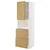 METOD / MAXIMERA Vis.elem.mikrotal. s vratima/2fioke, bela/Voxtorp im. hrastovine, 60x60x200 cm