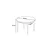 Hanah Home Trpezarijski sto Rox, 90x75x90 cm, Braon