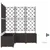 Vidaxl Vrtni lonček 5 szt. Rjava 120 x 120 x 142 cm Plastika