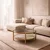 Hanah Home klub sto Magnum 110, 110 cm, hrast / beli mermer