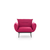 ATELIER DEL SOFA Fotelja Jax Solo Dark Red GR105