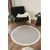 Conceptum Hypnose okrugli tepih Sisalux 3087, prečnik 160 cm, siva / bela