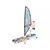 JOKOMISIADA Daljinsko voden, svetleč WINDSURFER lebdeč z daljinskim upravljalnikom RC0740
