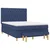 Vidaxl Box spring postelja z vzmetnico moder 140x190 cm blago