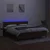 Vidaxl Box spring postelja z vzmetnico LED temno rjava 160x200cm blago
