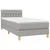 Vidaxl Box spring postelja z vzmetnico svetlo siva 90x200 cm blago