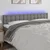 Vidaxl LED posteljno vzglavje temno sivo 200x5x78/88 cm blago