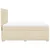 Vidaxl Box spring postelja z vzmetnico krem 160x200 cm blago
