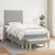 Vidaxl Box spring postelja z vzmetnico svetlo siva 90x200 cm blago