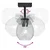Stropni reflektor Crna 13 x 13 x 26 cm Staklo i Metal