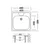 Livinox Ugradna sudopera LivEX144, Dekor, 48x48cm, Sifon o90, Hrom