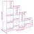 Pregrada/regal za knjige 4razina sonoma 131,5x29x131,5cm drveni