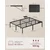 Songmics Posteljni okvir 200x140x413 cm črne barve