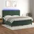Vidaxl Box spring postelja z vzmetnico LED tem. zelena 200x200cm žamet